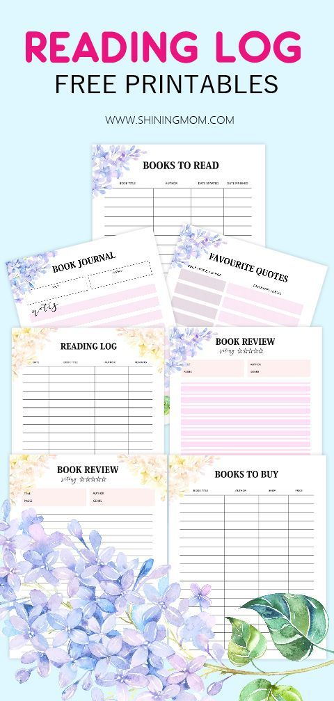 10 Reading Log Printable Planners For Every Book Lover Reading 