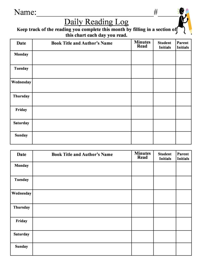 47 Printable Reading Log Templates For Kids Middle School Adults