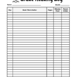 6th Grade Reading Log Daisy Paper