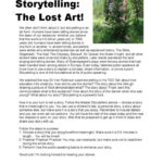 A Storytelling Presentation And Rubric For A Public Presentation Course