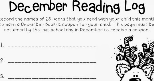 ABC s And Polka Dots December Book It Reading Log FREEBIE 