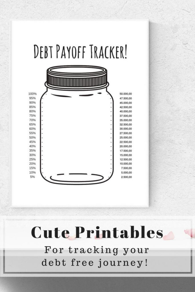 Amazingly Cute Mason Jar Printables For Tracking Your Debt Free Journey 