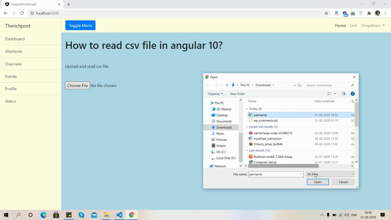 Angular 10 Read CSV File YouTube