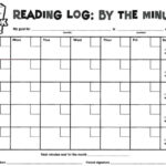 Book It Reading Log By The Minute Kindergarten Reading Log Reading