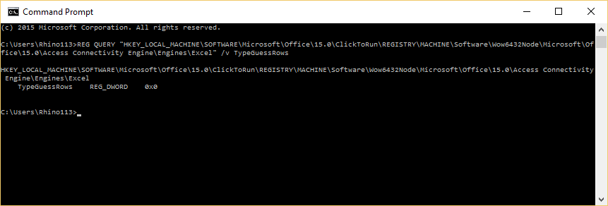 Cmd Read Registry Keys From Within VBA Using Windows Shell Stack