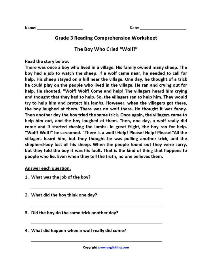 English Worksheets Reading Worksheets Reading Comprehension 