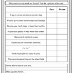 Fact Or Fiction Worksheets 99Worksheets