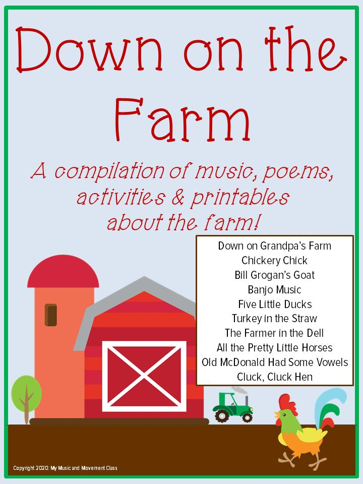 Farm Music Preschool Farm Music Preschool Farm Unit Farm Animals 