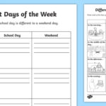 Foundation Comparing Days Of The Week Worksheet Activity Sheet