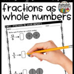 Fractions As Whole Numbers Practice For Third Grade Math Students Use