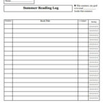 FREE 13 Summer Reading Log Templates In PDF MS Word Free Premium