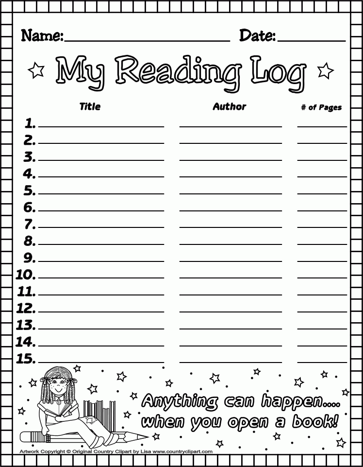 Free Printable Reading Logs For Teachers And Parents For Students And Kids