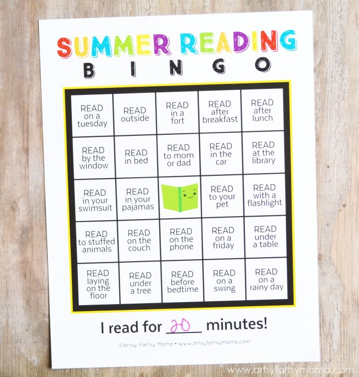 Free Printable Summer Reading Bingo Reading Bingo Summer Reading 