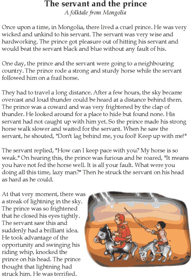 Grade 5 Reading Lesson 11 Fables And Folktales The Servant And The 