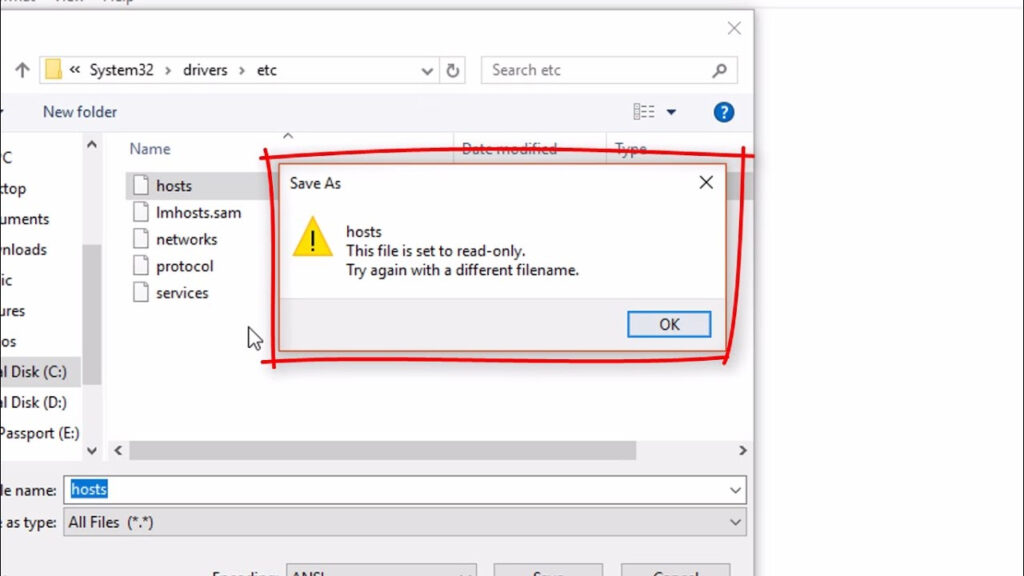 How To Fix Hosts This File Is Set To Read only YouTube