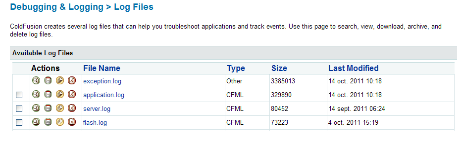 How To Read ColdFusion Log Files Directly From Your App Dorin Moise