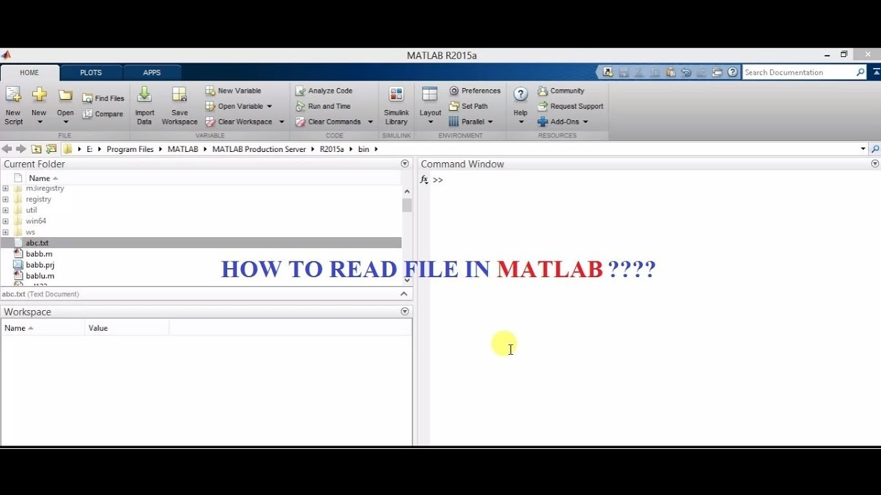 How To Read File In MATLAB YouTube