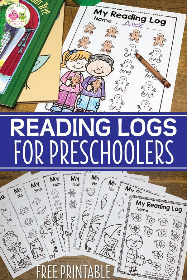 How To Use Free Printable Preschool Reading Logs Preschool Reading
