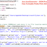 Java JsonGenerator JSON Processing API And How To Enable Pretty Print