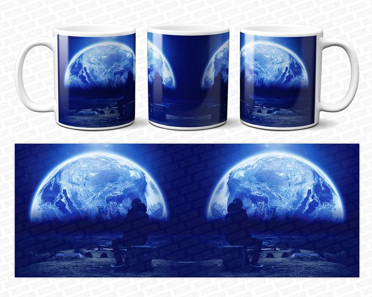 Mug Sublimation Design Mug Digital Download Template Planet Design 