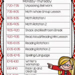 My Daily Schedule Classroom Schedule Reading Mini Lessons Teaching