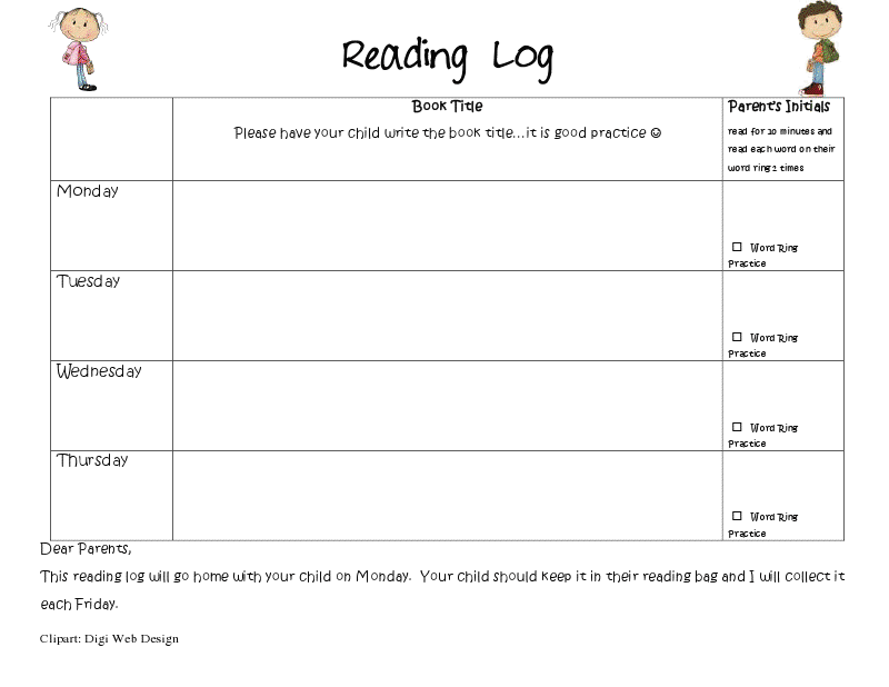 NEW 147 FIRST GRADE PRINTABLE READING LOG Firstgrade Worksheet