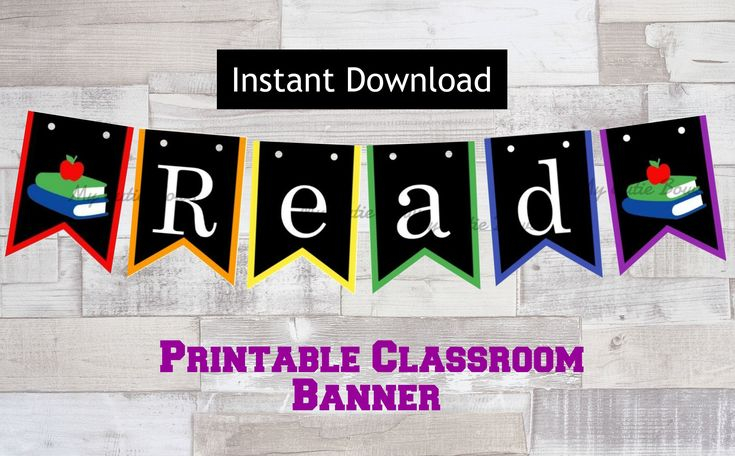 Printable Read Classroom Banner Instant Digital Download Etsy In 2021 