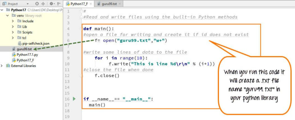 Reading And Writing Files In Python Writing Python Reading