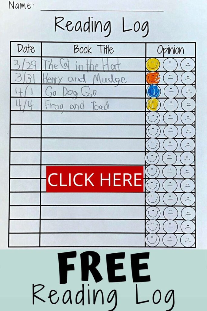 Reading Log Printable FREE Reading Log Printable Reading Log 