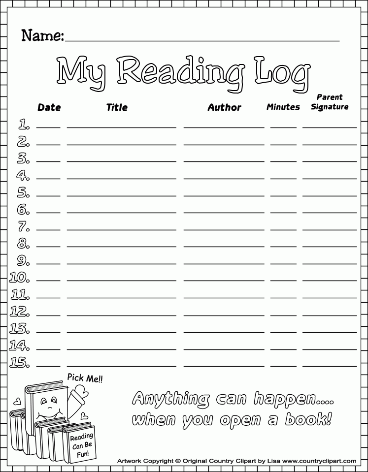 Reading Log Reading Log Printable Summer Reading Log Reading Log