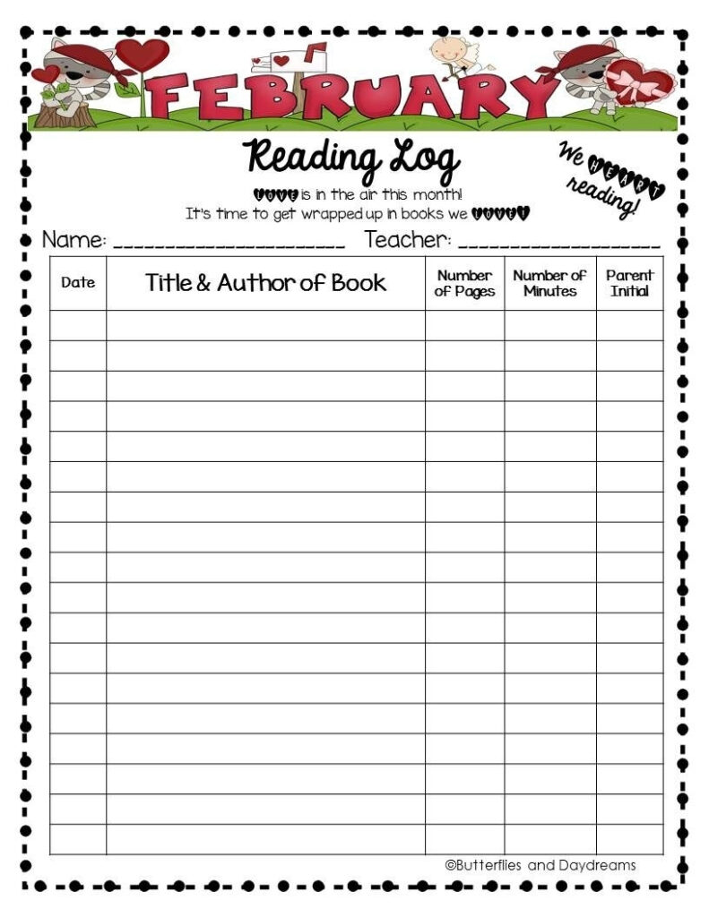 Reading Logs With Date Monthly Ten Free Printable Calendar 2020 2021