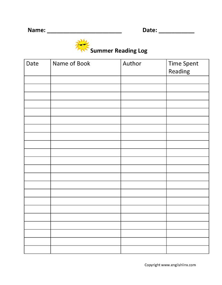 Reading Worksheets Reading Logs Reading Log Printable Reading Logs 