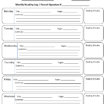 Reading Worksheets Reading Logs Weekly Reading Logs Reading Logs