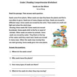 Seeds On Move Second Grade Reading Worksheets Reading Comprehension