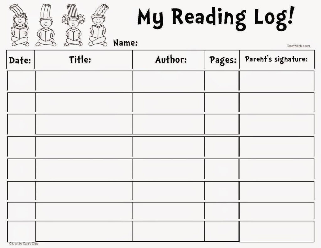 Seuss Themed Reading Log Classroom Freebies