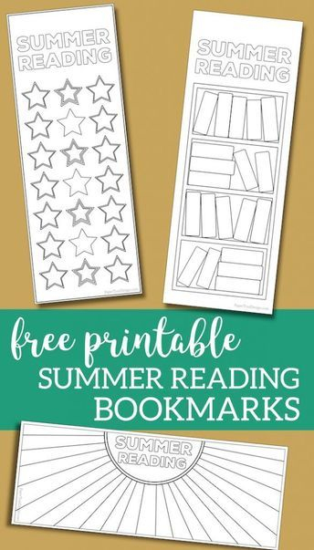 Summer Reading Log Bookmark Printable Tracker Paper Trail Design 