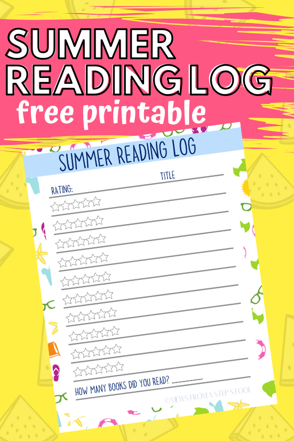 Summer Reading Log Printable Reading Log Printable Summer Reading 