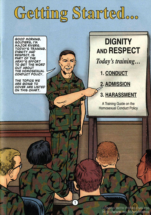 The US Army s Official Don t Ask Don t Tell Homosexual Policy Comic 