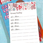 This Cute February Reading Log Makes An Easy Valentine Craft Carla