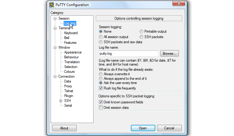 Tips Session Record Putty OpenPLi Wiki