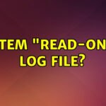 Ubuntu System Read Only Log File YouTube