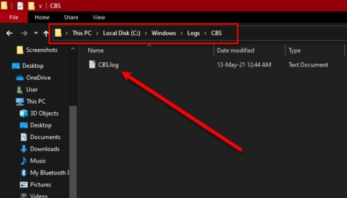 What Or Where Is CBS log How To Read CBS log File In Windows 10