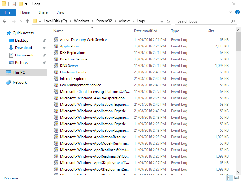 Where Are Windows Server 2016 Log Files Stored 