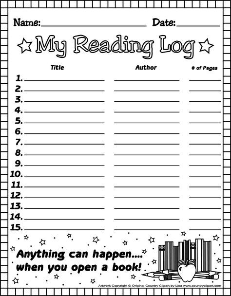 1st Grade Reading Log Forms Elementary Latest News Summer 