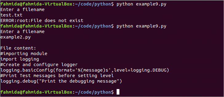 25 Python Logging Examples Linux Hint