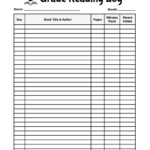 3rd Grade Reading Log Daisy Paper