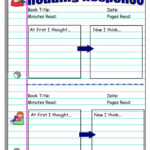 4th Grade Reading Response Worksheets Five Minute Reading Responses In