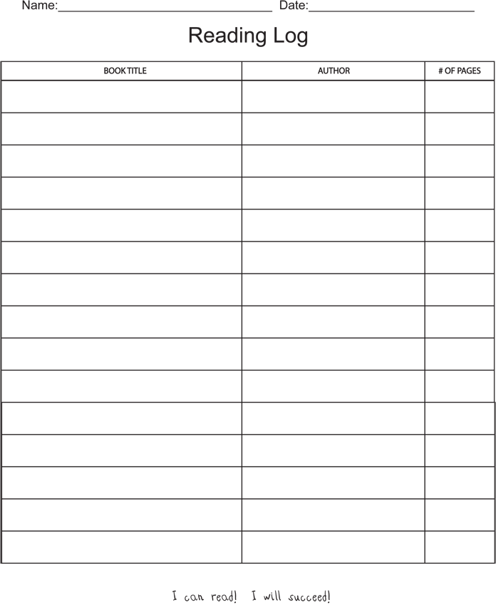 8 Reading Log Templates To Keep Your Reading Logs