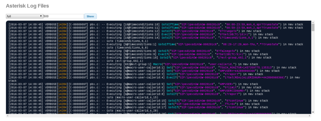 Asterisk Log Files