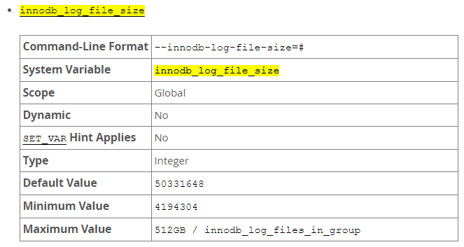 Change Innodb log file size Variable Value For Amazon RDS MYSQL Linux